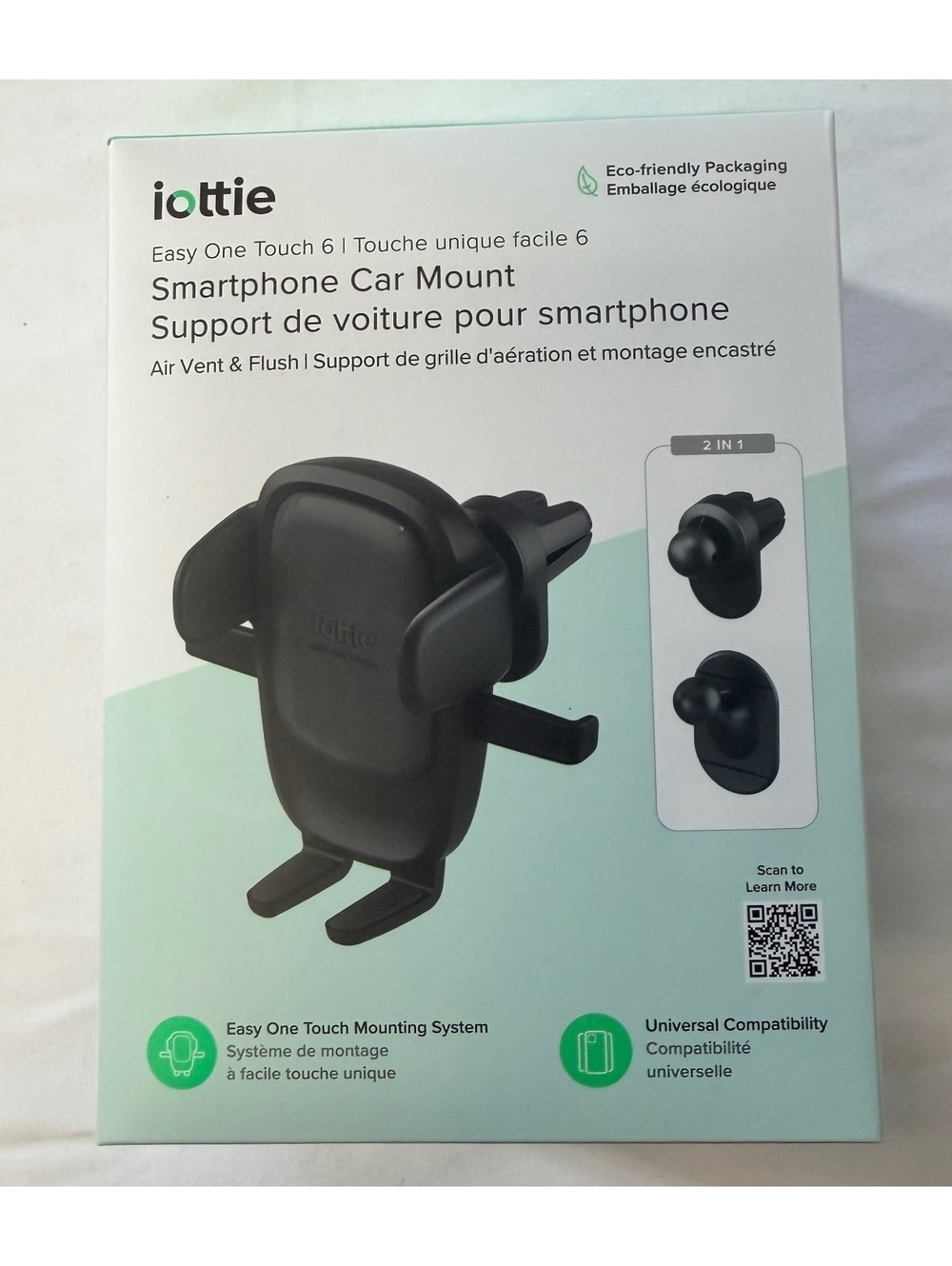 Smartphone Car Mount Air Vent Holder by iOttie Easy One Touch 6 Black NEW